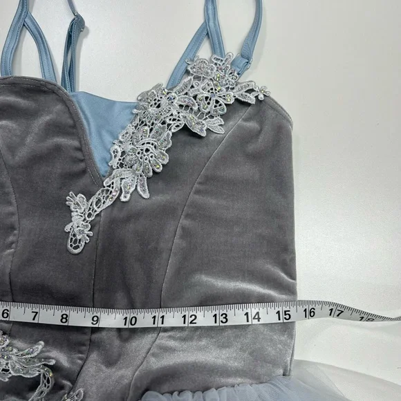 Weissman Camisole Degas Tutu Ballet Costume ‘Woodland’ Blue Size Adult Medium - Picture 8 of 11